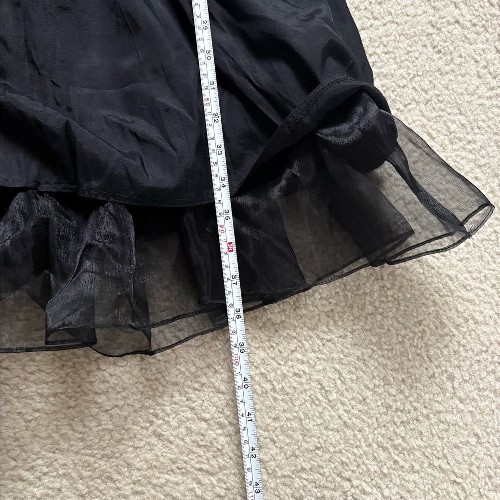 Vintage Apollo black whimsigoth fairy grunge taffeta dress, sz S (sz M juniors) - Picture 9 of 10